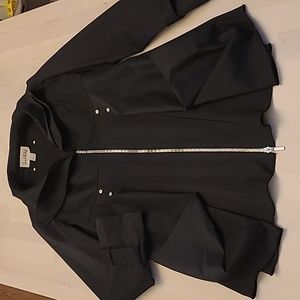 EUC VTG 1990s Joseph Ribkoff Black Double Zip Alternative Weather Proof Jacket